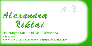alexandra niklai business card